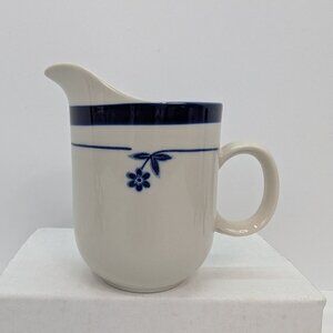 Sango Permastone Stoneware 316 Sahara Blue Flower 8 Oz Creamer Jug